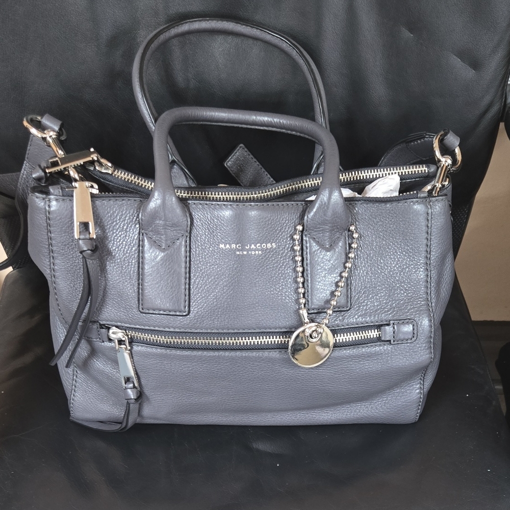 Marc Jacobs Charcoal Leather Satchel